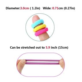 img 3 attached to 🎀 Hanmei Small Seamless Hair Ties for Kids, Babies, Toddlers, and Girls - 50 PCS, 10 Vibrant Colors - No Crease Hair Bands Ponytail Holders