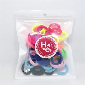 img 1 attached to 🎀 Hanmei Small Seamless Hair Ties for Kids, Babies, Toddlers, and Girls - 50 PCS, 10 Vibrant Colors - No Crease Hair Bands Ponytail Holders