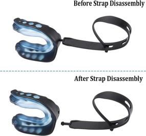 img 2 attached to Ronsiay Strap Mouth Guard 2 Pack - Black & Blue Mouthpiece for Boxing, MMA, Rugby, Lacrosse, Basketball, Football - Sports Braces