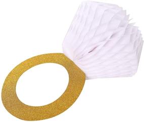 img 2 attached to 💍 Bachelorette Party & Bridal Shower Supplies: Glitter Gold Diamond Ring Honeycomb Decorations - Perfect for Engagement, Wedding and Bridal Shower Celebrations