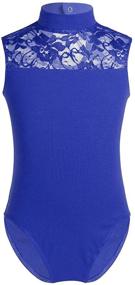 img 3 attached to YiZYiF Junior Leotard Gymnastics Turtle Neck Sports & Fitness