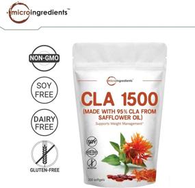 img 1 attached to 💊 300 Softgel Maximum Strength CLA Supplements - CLA 1500mg Per Serving, Conjugated Linoleic Acid Formula for Natural Weight Loss and Fat Burn Support, Non-GMO