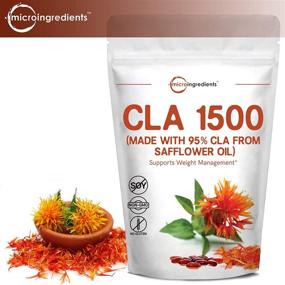 img 2 attached to 💊 300 Softgel Maximum Strength CLA Supplements - CLA 1500mg Per Serving, Conjugated Linoleic Acid Formula for Natural Weight Loss and Fat Burn Support, Non-GMO