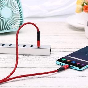img 1 attached to 🔌 3-Pack 3ft USB C Cable - Fast Charging, JXMOX USB A to USB Type C Charger Braided Cord, Compatible with Samsung Galaxy S20 Ultra S10E S9+ S8 Plus, Note 10 9 8, A32 A12 A10e A11 A20 A21 A51 A71 (Red)
