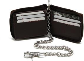 img 1 attached to 🎅 Stylish Stainless Christmas Men's Accessories: Blocking Texture Zip Around Wallets, Card Cases & Money Organizers