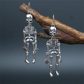 img 1 attached to Nanafast Halloween Earrings Pumpkin Skeleton