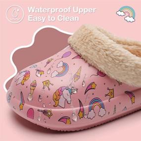 img 3 attached to Soft & Warm Kids' Slippers: Plush-Lined, Lightweight, Non-Slip Indoor/Outdoor Shoes for Boys & Girls