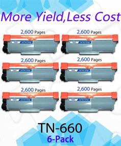 img 3 attached to EasyPrint Compatible 6-Pack Black TN-660 Toner Cartridge for HL-L2300D L2360DW L2380DW L2360DN DCP-L2500D L2540DN L2560DW MFC-L2700DW L2720DW L2740DW Printer