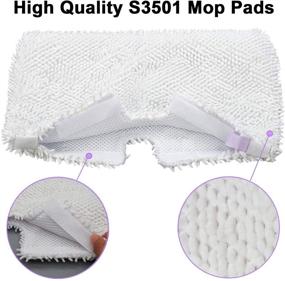 img 3 attached to 🧼 FFsign 6 Pack Replacement Washable Microfiber Steam Mop Pads - Shark Steam Pocket Mop Compatible