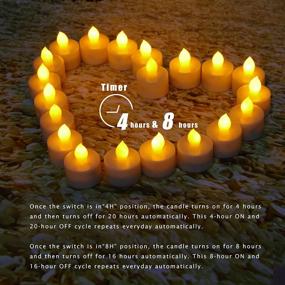 img 4 attached to 🕯️ Set of 6 Flameless Tealights/Tea Lights by Candle Choice with Dual-Time Function and Impressive 400-Hour Battery Life