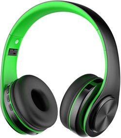 img 3 attached to 🎧 Green Foldable Wireless Bluetooth Headphones Over Ear with Mic, Noise Cancelling Bluetooth 5.0 Headphones, Hi-Fi Stereo Soft Memory-Protein Earmuffs, Ideal for Travel and Work