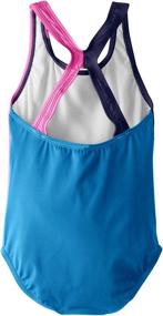 img 1 attached to Speedo Big Girls' Colorblock Splice Ultraback One Piece Swimsuit: Comfortable and Stylish Swimwear for Active Girls
