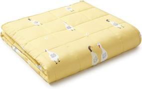 img 4 attached to 🛏️ YnM Weighted Blanket - Premium Glass Beads, Organic Cotton Material, 48''x72'', 15lbs - Ideal for One Person Use on Twin/Full Bed