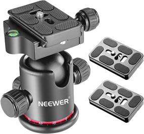 img 4 attached to 📷 Neewer 360 Degree Rotating Panoramic Ball Head with Universal Quick Shoe Plate and Bubble Level for Tripod, Monopod, Slider, DSLR Camera, Camcorder - Load Capacity up to 17.6 pounds