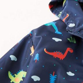 img 1 attached to Raincoat Printed Waterproof Jackets Toddler Boys' Clothing