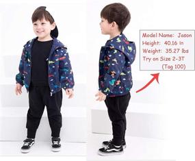 img 3 attached to Raincoat Printed Waterproof Jackets Toddler Boys' Clothing