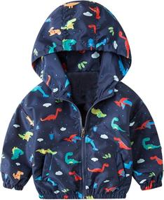 img 4 attached to Raincoat Printed Waterproof Jackets Toddler Boys' Clothing