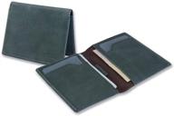 eucalyptus leather wallet with stitching and rfid blocking technology logo