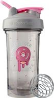 blenderbottle foodie shaker bottle pro series - 24-ounce, donut ever give up: for perfect protein shakes and pre workouts logo