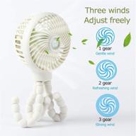 gennissy portable stroller fan for baby, 2600mah battery operated handheld fan with flexible octopus tripod, usb foldable fan for office, car, traveling, bbq, gym - 3 speeds logo