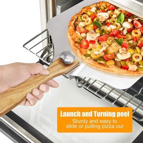 img 2 attached to 🍕 Convenient Aluminum Pizza Peel: 12x14 Inch, Foldable Handle for Easy Storage, Ideal for Oven, Grill, and Pizza Stone