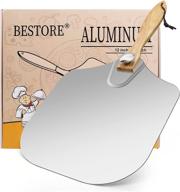 🍕 convenient aluminum pizza peel: 12x14 inch, foldable handle for easy storage, ideal for oven, grill, and pizza stone logo