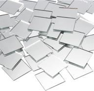 120 pieces of 1-inch small square mirror tiles for enhanced arts and crafts supplies ranking logo