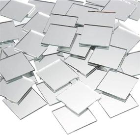 img 4 attached to 120 Pieces of 1-inch Small Square Mirror Tiles for Enhanced Arts and Crafts Supplies Ranking