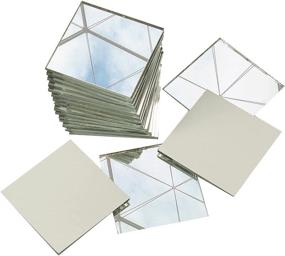 img 1 attached to 120 Pieces of 1-inch Small Square Mirror Tiles for Enhanced Arts and Crafts Supplies Ranking