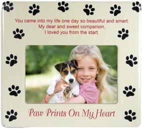 img 3 attached to 🐾 Memorial Pet Picture Frame: Cherish the Memory of Your Beloved Dog or Cat with Pawprint Keepsake by BANBERRY DESIGNS