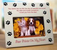 🐾 memorial pet picture frame: cherish the memory of your beloved dog or cat with pawprint keepsake by banberry designs логотип