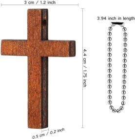 img 3 attached to 🌲 Mini Wood Cross Pendant- Wooden Charm for Men and Women- DIY Necklace, Bracelet, Earring- Jewelry Craft Making