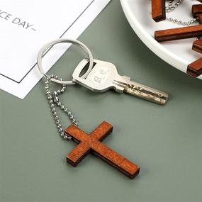 img 1 attached to 🌲 Mini Wood Cross Pendant- Wooden Charm for Men and Women- DIY Necklace, Bracelet, Earring- Jewelry Craft Making