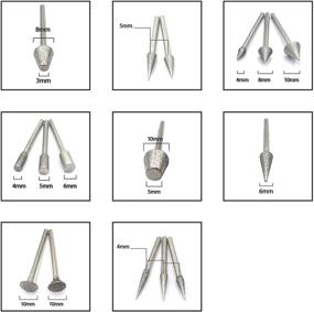 img 1 attached to 💎 Diamond Burr Set for Rotary Tools, 50 Pcs Diamond Coated Grinding Head Rotary Burrs Set with 3mm Mandrel - Ideal for Jewelry, Glass, Stone, Lapidary, and Rock Grinding