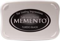 тсукінеко me000900 нетоксичная печать полного размера 'мементо' стойкая к выцветанию чернильная подушечка цвет: тюксидо черная логотип