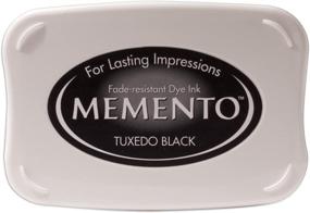 img 1 attached to Tsukineko ME000900 Fade Resistant Full-Size Memento Inkpad in Tuxedo Black