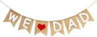 🎉 burlap father's day banner garland: rustic decorations & gift from son/daughter. party supplies, family photos props logo