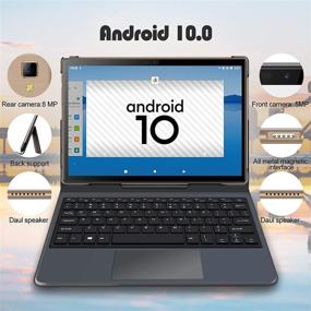 img 3 attached to 📱Планшет YESTEL Android 10.0 с клавиатурой: 5G WI-FI 10.1 дюймов - 3GB/64GB - 6000mAh - Двойная камера - FHD-дисплей - Золото