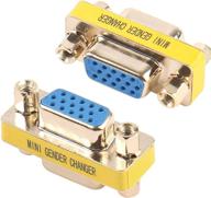 benfei 2-pack vga coupler: hd15 female to female adapter with gold-plated cord – enhance vga/svga connection логотип