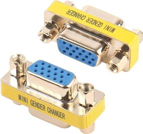 img 4 attached to Benfei 2-Pack VGA Coupler: HD15 Female to Female Adapter with Gold-Plated Cord – Enhance VGA/SVGA Connection