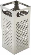 🧀 medium stainless steel winco box grater - 9-inch by 4-inch logo