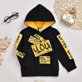 img 3 attached to 👶 Boys' Clothing: Fashionable Toddler Pullover Hooded Sweatshirts in Activewear Hoodies & Sweatshirts