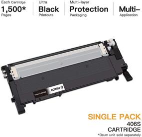 img 3 attached to 🖨️ E-Z Ink (TM) Compatible Toner Cartridge Replacement for Samsung CLT-K406S Black (1 Toner) for CLX-3300, CLX-3305FN, CLX-3305FW, CLX-3305W, SL-C460FW, CLP-360, CLP-365W, CLP-365, SL-C410W, C410FW