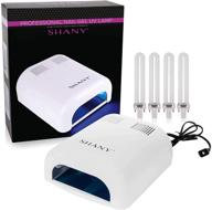 💅 shany 36w uv nail dryer lamp/light for acrylic, gel polish, and nail curing with sliding tray, timer setting, and spa equipment logo