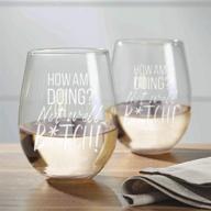 💁 dorinda 21 oz stemless wine glasses - set of 2: the real housewives of new york city edition, how am i doing? логотип