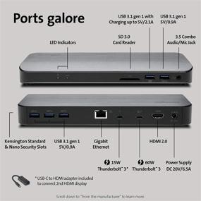 img 2 attached to 🔌 High-performance Thunderbolt 3 Dock for MacBooks (OS 10.14 and Later) and Thunderbolt 3-Enabled Windows Laptops (Lenovo, Dell, HP, Acer, Asus, MSI, Razer, and More)