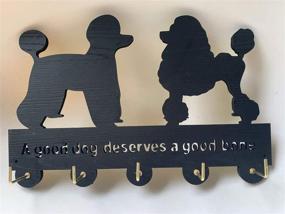 img 3 attached to YSDESIGN Poodle Key Hooks - Unique Dog Decor Wall Hooks, Wall Décor, Wood Coat Hooks, Key Holder, Key Hanger for Wall, Entryway, and Kitchen - 11.8×7.8 Inch Black Wooden Heavy Duty - Supports up to 20LB(Max)