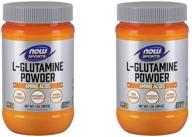 now foods l-glutamine pure powder, 16 ounce (pack of 2): boost recovery and strengthen immunity logo