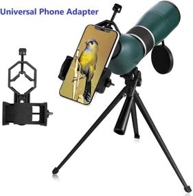 img 2 attached to 🔭 MaxUSee 20-60x60 Zoom HD Spotting Scope Bundle: Tripod, Bag & Phone Adapter - Ideal for Target Shooting, Hunting, Bird Watching, Wildlife, Scenery & Moon Viewing