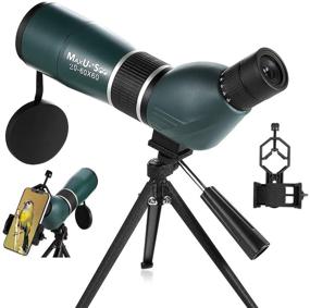 img 4 attached to 🔭 MaxUSee 20-60x60 Zoom HD Spotting Scope Bundle: Tripod, Bag & Phone Adapter - Ideal for Target Shooting, Hunting, Bird Watching, Wildlife, Scenery & Moon Viewing